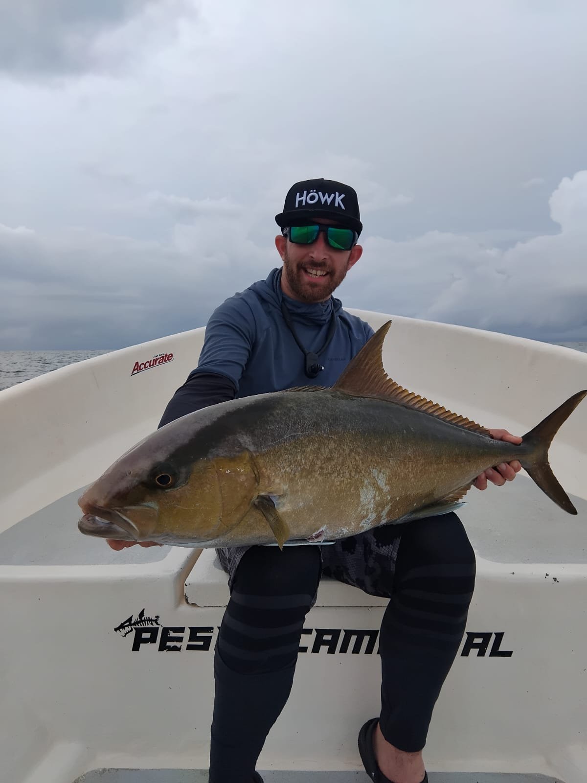 Amberjack en pesca de arrecife profundo desde Cambutal, Panamá